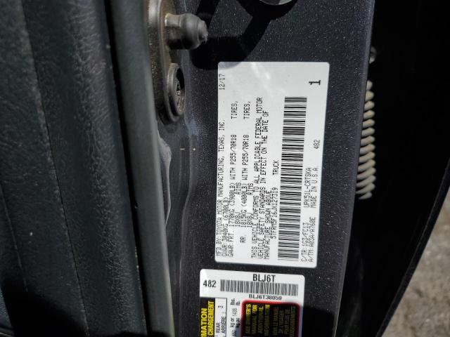 5TFRM5F16JX127319 - 2018 TOYOTA TUNDRA DOUBLE CAB SR/SR5 CHARCOAL photo 12