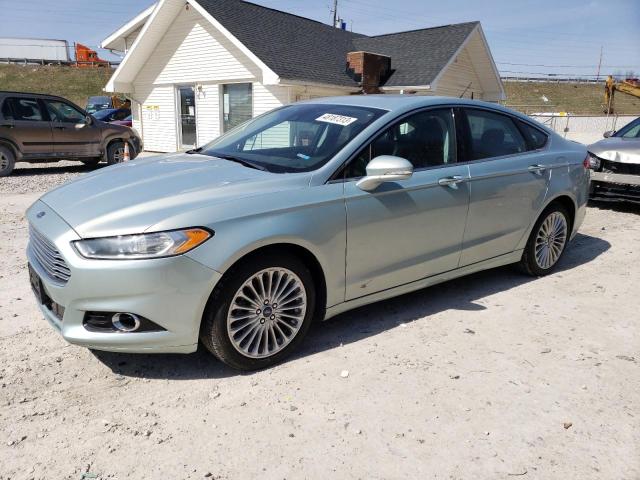 3FA6P0RU6DR282152 - 2013 FORD FUSION TITANIUM HEV TURQUOISE photo 1