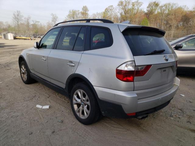 WBXPC93429WJ27886 - 2009 BMW X3 XDRIVE30I SILVER photo 2