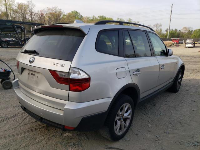 WBXPC93429WJ27886 - 2009 BMW X3 XDRIVE30I SILVER photo 3