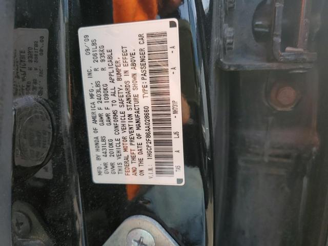 1HGCP2F86AA028660 - 2010 HONDA ACCORD EXL BLACK photo 13