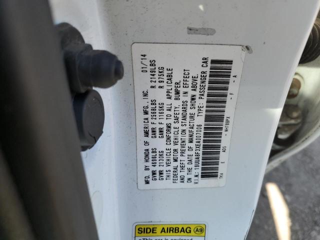 19UUA8F3XEA007006 - 2014 ACURA TL SE WHITE photo 12