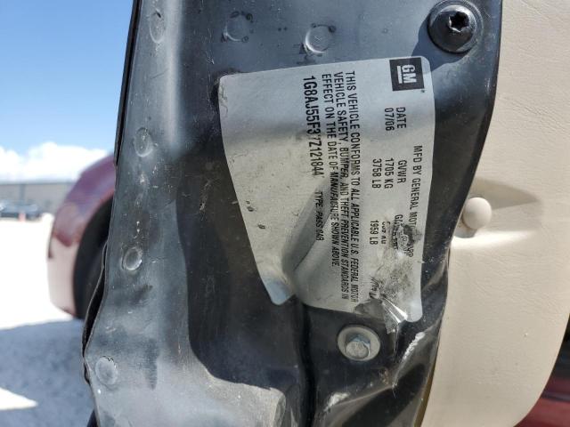 1G8AJ55F37Z121844 - 2007 SATURN ION LEVEL 2 Բորդո լուսանկար 12