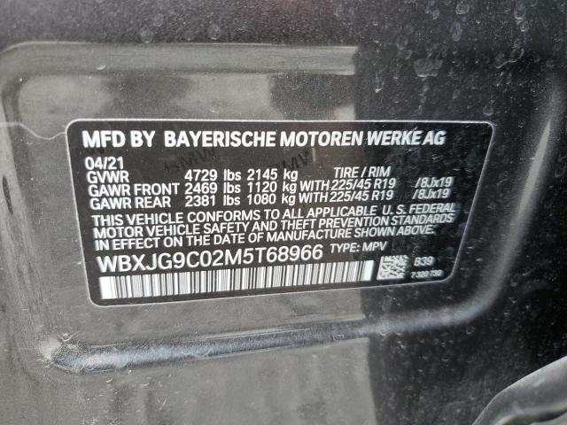 WBXJG9C02M5T68966 - 2021 BMW X1 XDRIVE28I GRAY photo 13