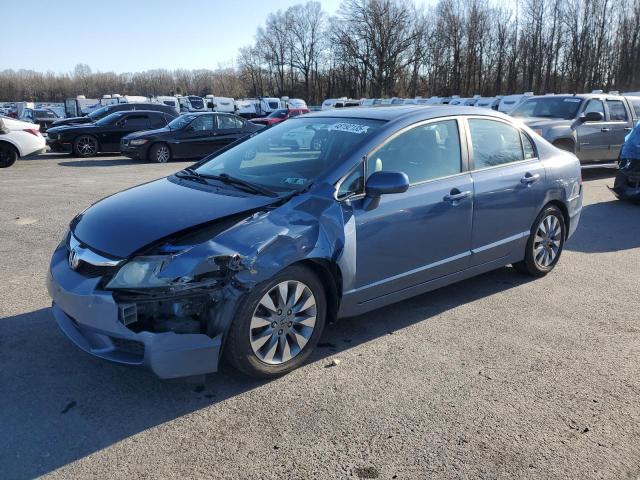 2HGFA16989H336718 - 2009 HONDA CIVIC EXL BLUE photo 1