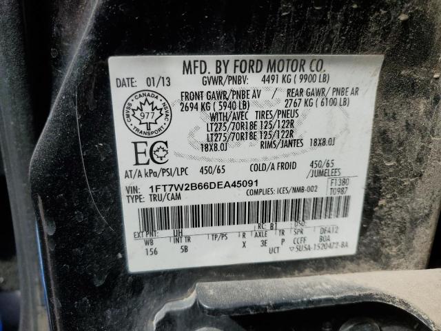 1FT7W2B66DEA45091 - 2013 FORD F250 SUPER DUTY BLACK photo 12