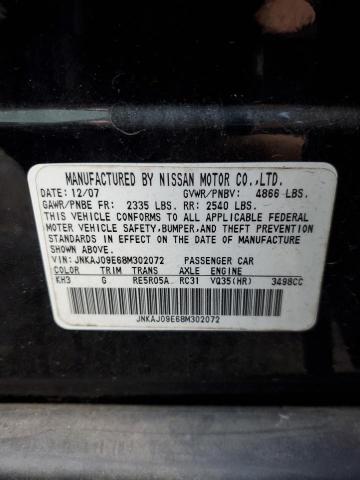JNKAJ09E68M302072 - 2008 INFINITI EX35 BASE 黑色 照片 13