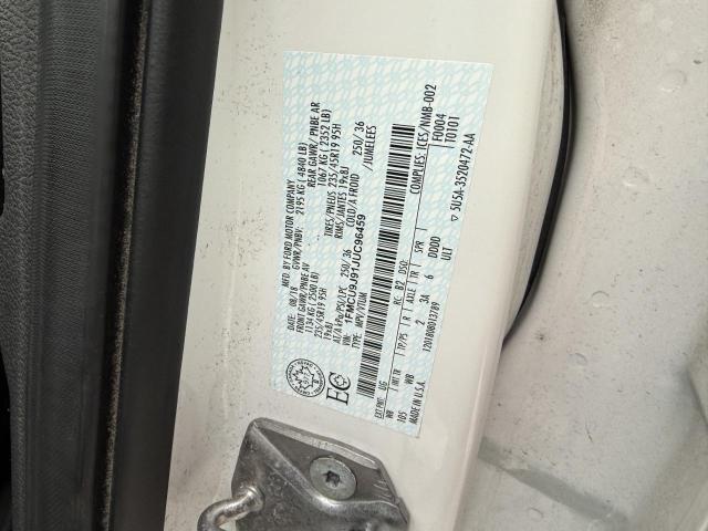 1FMCU9J91JUC96459 - 2018 FORD ESCAPE TITANIUM 白色 照片 12