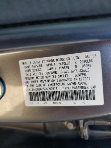 JH4CU26659C009974 - 2009 ACURA TSX GRAY photo 12