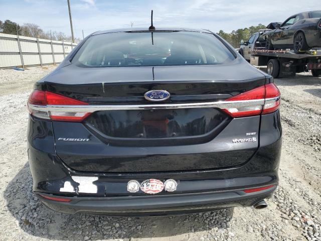 3FA6P0LU7HR374210 - 2017 FORD FUSION SE HYBRID BLACK photo 6