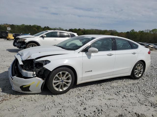 3FA6P0MUXKR185640 - 2019 FORD FUSION SEL WHITE photo 1