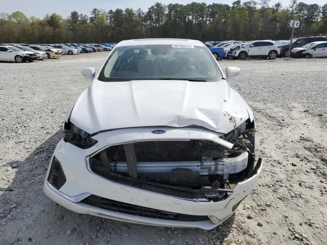 3FA6P0MUXKR185640 - 2019 FORD FUSION SEL WHITE photo 5