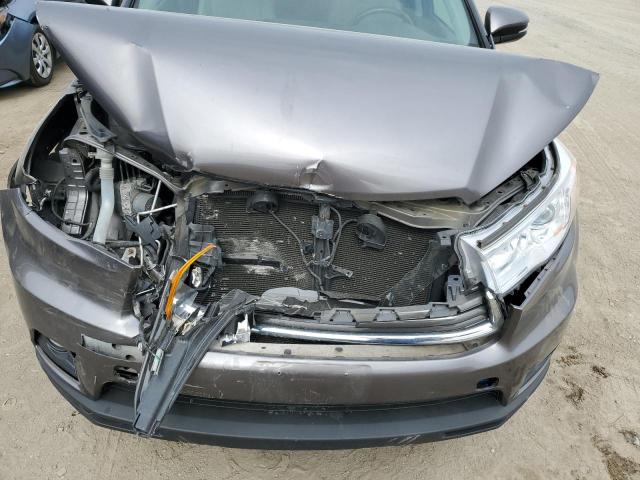 5TDJKRFH1ES013215 - 2014 TOYOTA HIGHLANDER XLE GRAY photo 12