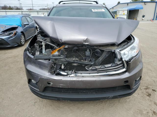 5TDJKRFH1ES013215 - 2014 TOYOTA HIGHLANDER XLE GRAY photo 5