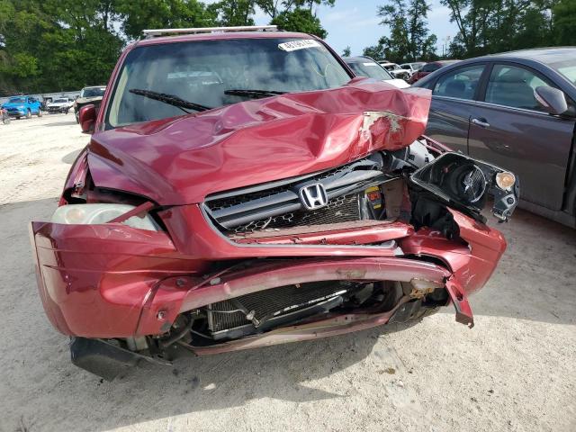 2HKYF18534H515445 - 2004 HONDA PILOT EXL RED photo 5