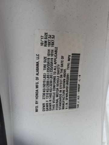 5FNRL6H97JB053091 - 2018 HONDA ODYSSEY ELITE WHITE photo 13