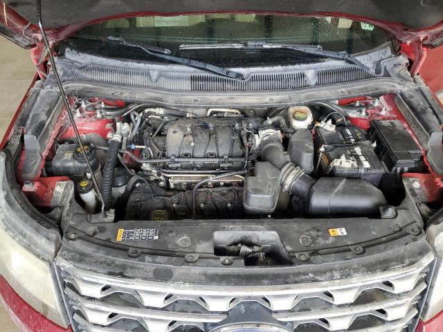 1FM5K7F83GGB79251 - 2016 FORD EXPLORER LIMITED RED photo 11