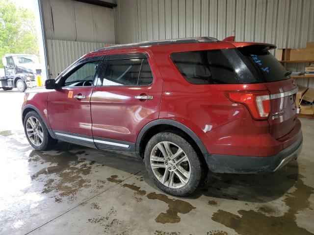 1FM5K7F83GGB79251 - 2016 FORD EXPLORER LIMITED RED photo 2