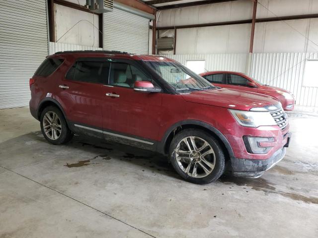 1FM5K7F83GGB79251 - 2016 FORD EXPLORER LIMITED RED photo 4