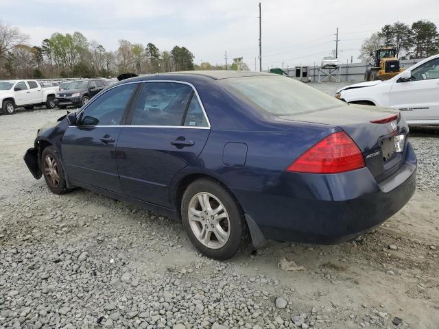 1HGCM56347A212812 - 2007 HONDA ACCORD SE BLUE photo 2