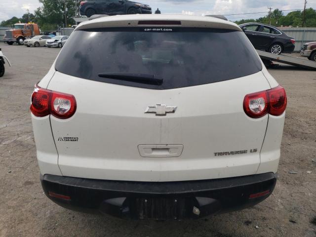 1GNKRFED5CJ186072 - 2012 CHEVROLET TRAVERSE LS WHITE photo 6