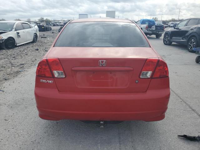 1HGES16395L021296 - 2005 HONDA CIVIC DX VP Կարմիր լուսանկար 6