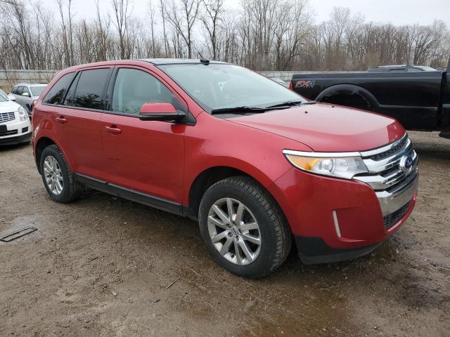 2FMDK4JC0CBA79602 - 2012 FORD EDGE SEL BURGUNDY photo 4