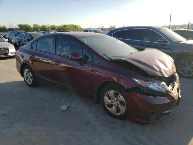 2HGFB2F55DH594381 - 2013 HONDA CIVIC LX MAROON photo 4