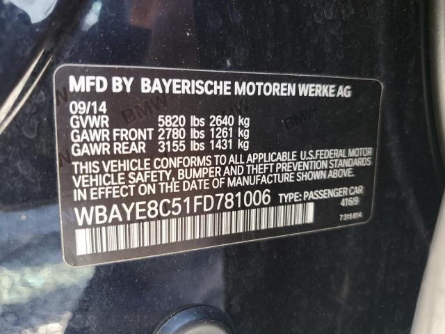 WBAYE8C51FD781006 - 2015 BMW ALPINA B7 LI ლურჯი ფოტო 12