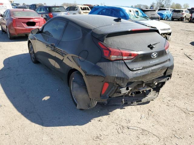 KMHTG6AF4KU005935 - 2019 HYUNDAI VELOSTER BASE BLACK photo 2