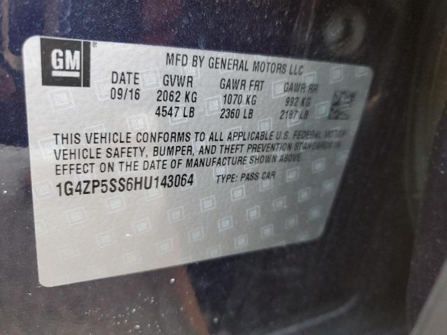 1G4ZP5SS6HU143064 - 2017 BUICK LACROSSE ESSENCE ლურჯი ფოტო 12