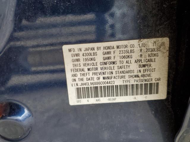 JH4CL96886C004423 - 2006 ACURA TSX BLUE photo 13