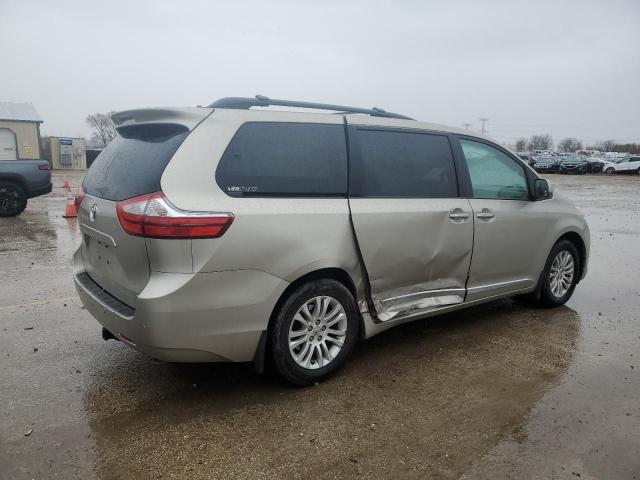 5TDYK3DC1FS631252 - 2015 TOYOTA SIENNA XLE TAN photo 3