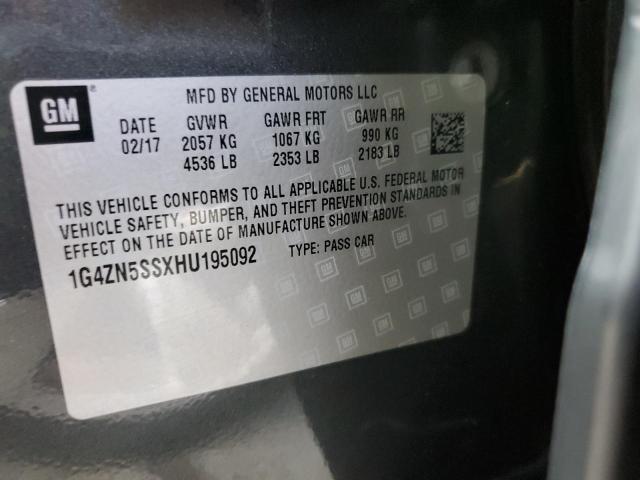 1G4ZN5SSXHU195092 - 2017 BUICK LACROSSE PREFERRED BLACK photo 12