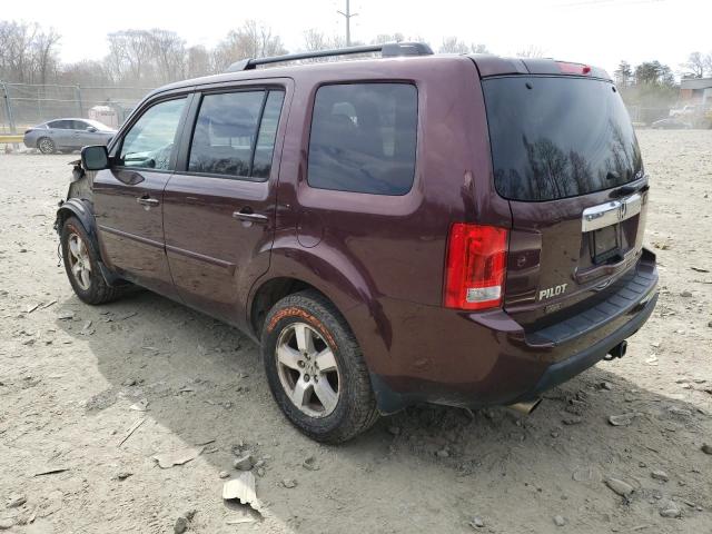 5FNYF4H55BB001478 - 2011 HONDA PILOT EXL BURGUNDY photo 2