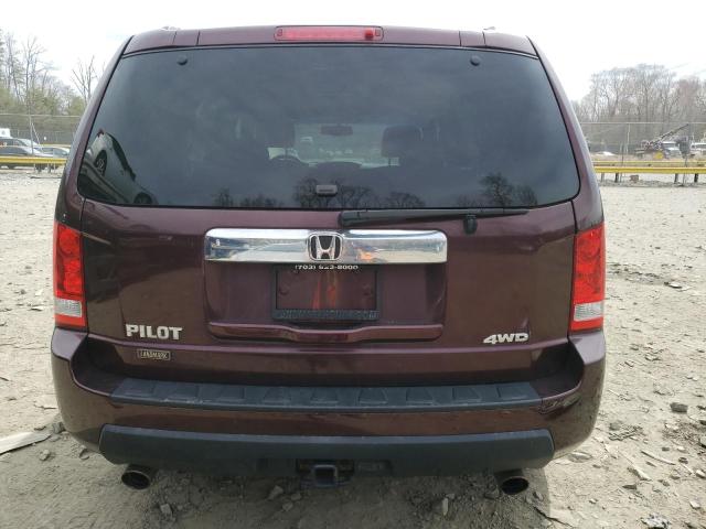 5FNYF4H55BB001478 - 2011 HONDA PILOT EXL BURGUNDY photo 6