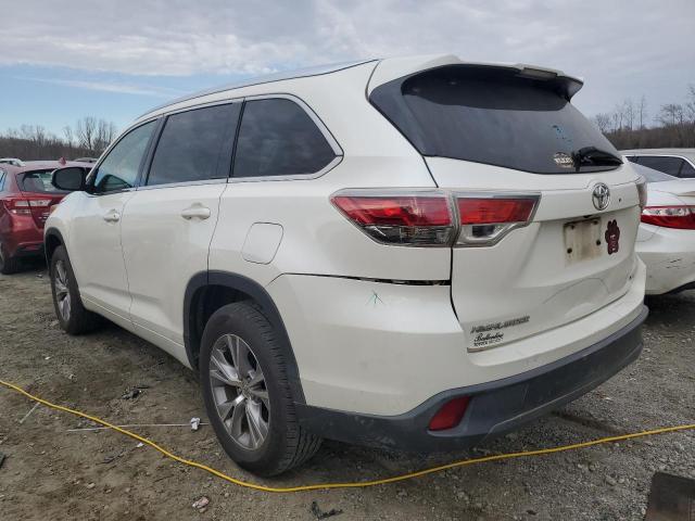 5TDKKRFH6FS038861 - 2015 TOYOTA HIGHLANDER XLE WHITE photo 2