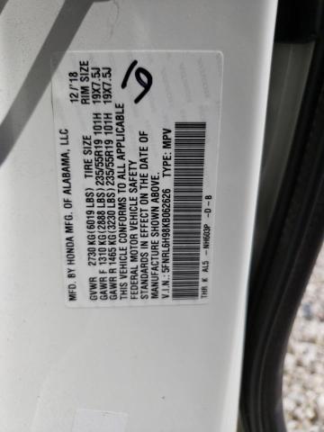 5FNRL6H98KB062626 - 2019 HONDA ODYSSEY ELITE Blanco foto 13