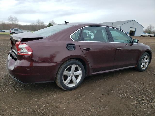 1VWBP7A36DC056502 - 2013 VOLKSWAGEN PASSAT SE MAROON photo 3