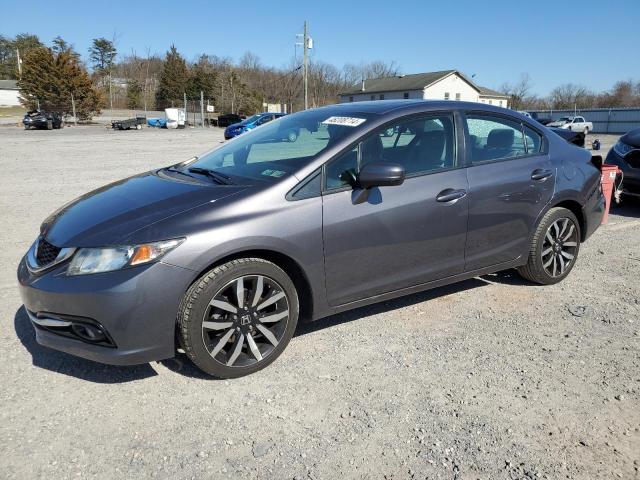 19XFB2F96FE257590 - 2015 HONDA CIVIC EXL ვერცხლისფერი ფოტო 1