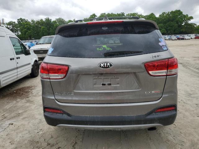 5XYPH4A1XGG127784 - 2016 KIA SORENTO EX GRAY photo 6