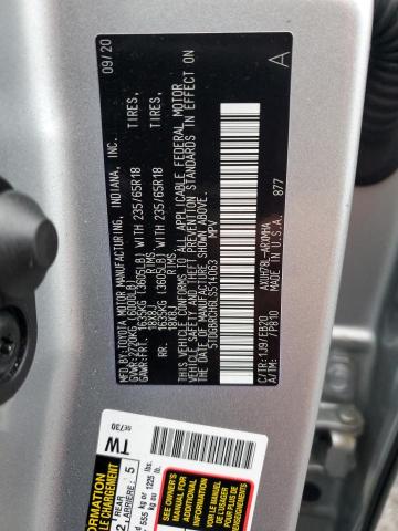 5TDGBRCH6LS514063 - 2020 TOYOTA HIGHLANDER HYBRID XLE SILVER photo 14