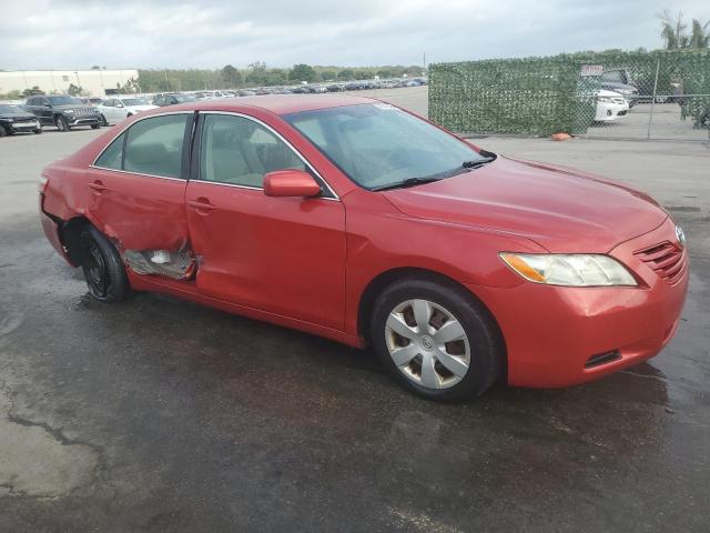 4T1BE46K27U076327 - 2007 TOYOTA CAMRY CE RED photo 4