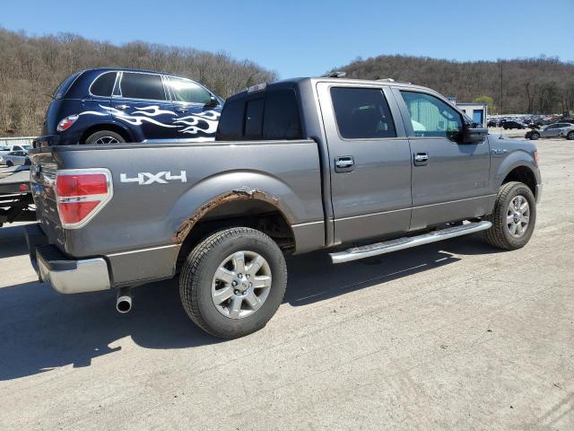 1FTFW1EF4DKD40645 - 2013 FORD F150 SUPERCREW GRAY photo 3