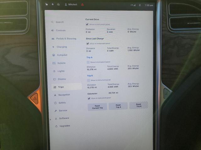 5YJSA1E17HF203056 - 2017 TESLA MODEL S 灰色 照片 9
