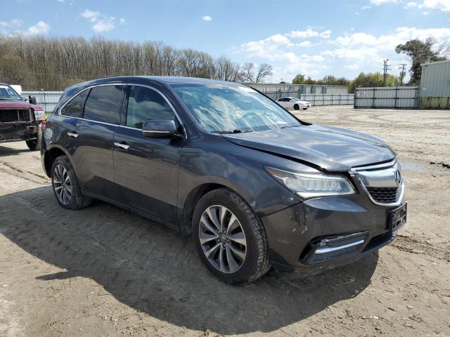 5FRYD4H4XGB050162 - 2016 ACURA MDX TECHNOLOGY CHARCOAL photo 4