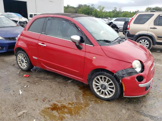 3C3CFFER7DT529044 - 2013 FIAT 500 LOUNGE RED photo 4