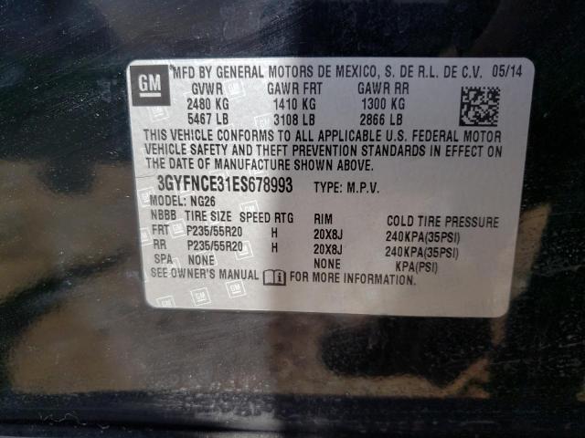 3GYFNCE31ES678993 - 2014 CADILLAC SRX PERFORMANCE COLLECTION Қара фото 13