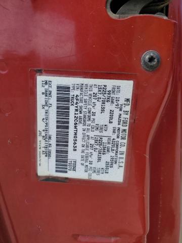 4F4YR12C6WTM05638 - 1998 MAZDA B2500 RED photo 13