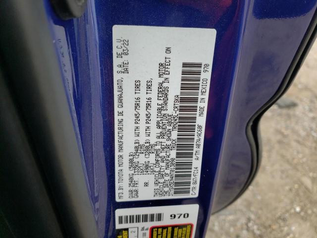 3TYSX5EN4NT013090 - 2022 TOYOTA TACOMA ACCESS CAB BLUE photo 12